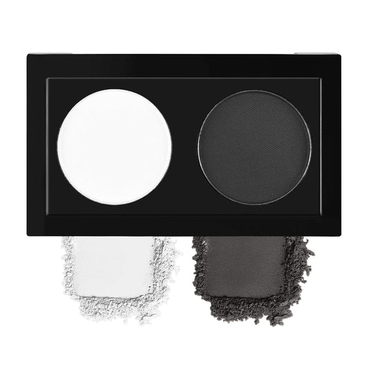 Skiennix Duo Eye Shadow Powder - White & Black Matte Palette for Daily Looks | Highly Pigmented & Blendable