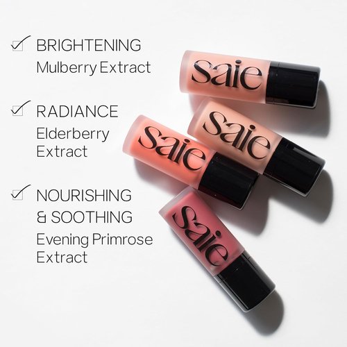 Saie Dew Liquid Blush - Hydrating Cream Blush Stick for a Natural Flush | Buildable & Blendable - Rosy (.40 oz)