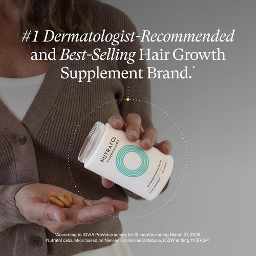 Nutrafol Women's Balance Hair Growth Supplements - Clinically Proven for Thicker Hair | 1 Month Supply Refill Pouch