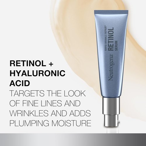 Neutrogena Rapid Wrinkle Repair Serum - Anti-Aging Face Treatment with Retinol & Hyaluronic Acid | 1 fl. oz