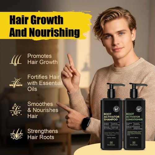 Root Activator Shampoo & Conditioner for Men - Hair Growth Set for Thinning Hair