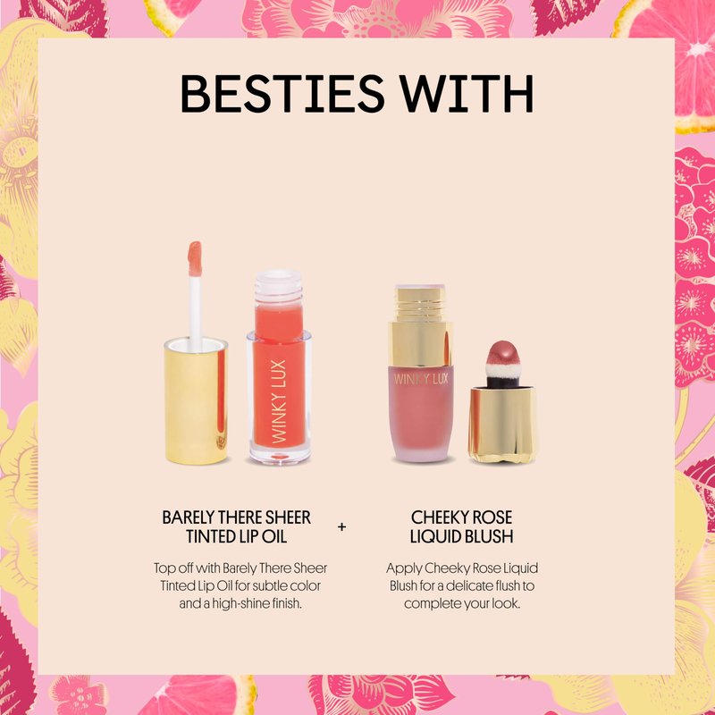 Winky Lux Pink Lemonade Tri-Color Tinted Lip Balm – Lip Care with Jojoba Oil & Vitamin E, Sheer Tint, Juicy Citrus Scent, Softens and Hydrates Dry Lips