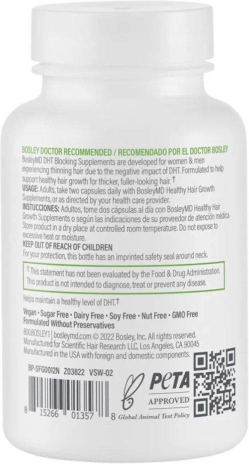 DHT·7 by [Brand Name] - DHT Blocking Supplements with Saw Palmetto & Reishi Mushroom - 60 Capsules for Thicker, Fuller Hair