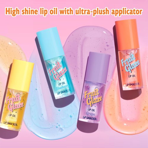 Lip Smacker Fruit Glaze Lip Oil - Ultra-Hydrating, High-Shine Finish, Non-Sticky Flavor | Banana