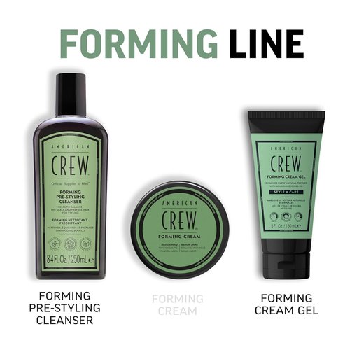 American Crew Forming Cream Gel - Hybrid Curl Defining Hair Cream for Men, 5 Fl Oz | Medium Hold & Anti-Frizz Protection