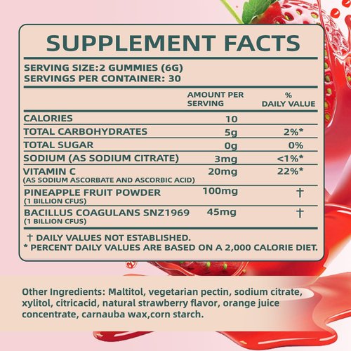 Itiban Women Gummies for pH Balance, Premium Feminine Vaginal Health Probiotics Her Gummy, Immune Support, Vegan, Gluten-Free, Strawberry Flavour 60 Gummies 30 Servings