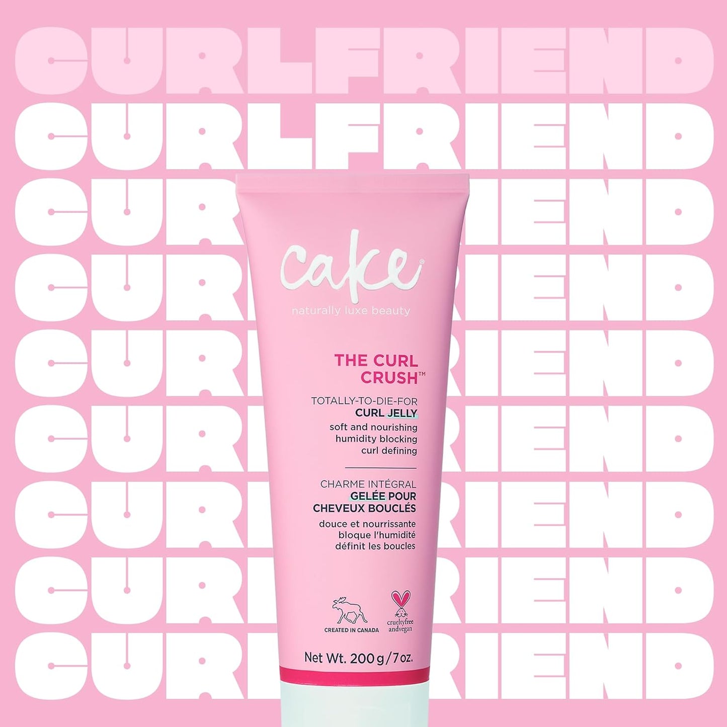 Cake Beauty Curl Jelly - Moisturizing Curl Crush for Soft Hold & Shine | Humidity Blocking - 7 oz / 200g