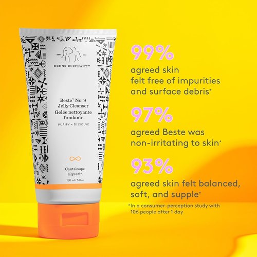 Drunk Elephant Beste No. 9 Jelly Cleanser - Travel-Size Gel Face Wash - Cruelty-Free & Dermatologist-Tested