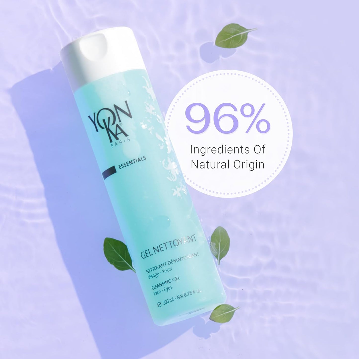 Yonka Gel Cleanser - Gentle Foaming Face Wash & Makeup Remover | Balances Skin pH with Red Algae & Amino Acids | Ideal for Acne-Prone & Oily Skin | Paraben-Free