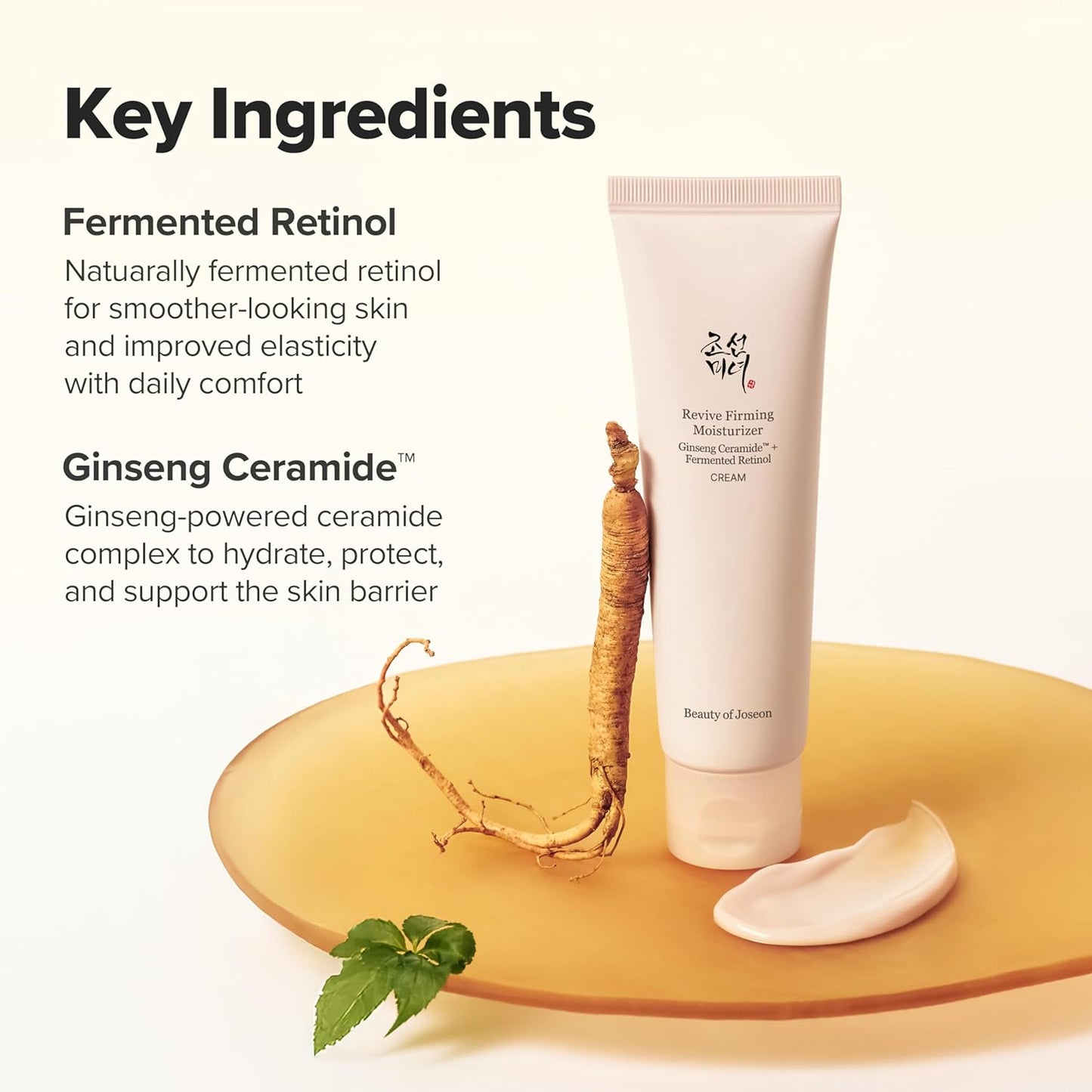Beauty of Joseon Revive Firming Moisturizer - Ginseng Ceramide & Fermented Retinol for Dry Skin | 60ml