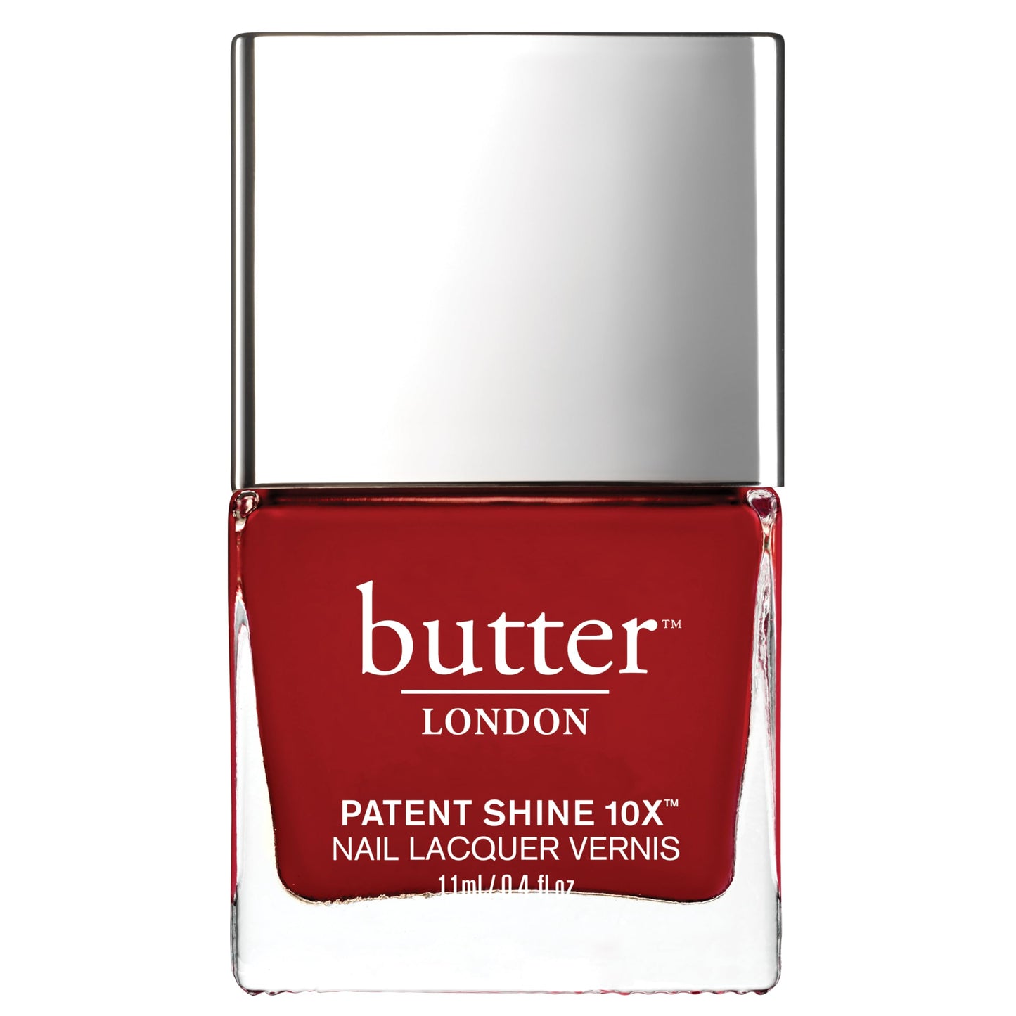 butter LONDON Patent Shine 10X Nail Lacquer Polish, Her Majesty (Red) - Gel-Like Finish & Chip-Resistant Nail Lacquer Helps Protects & Strengthens Nails - Vegan & Cruelty-Free (0.4 Fl Oz)