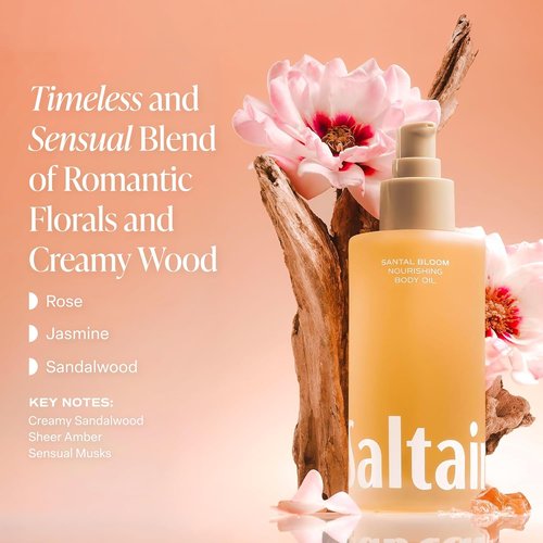 Saltair Body Oil - Luxurious Santal Bloom After Shower Moisturizer for All Skin Types | 4oz Pump Bottle