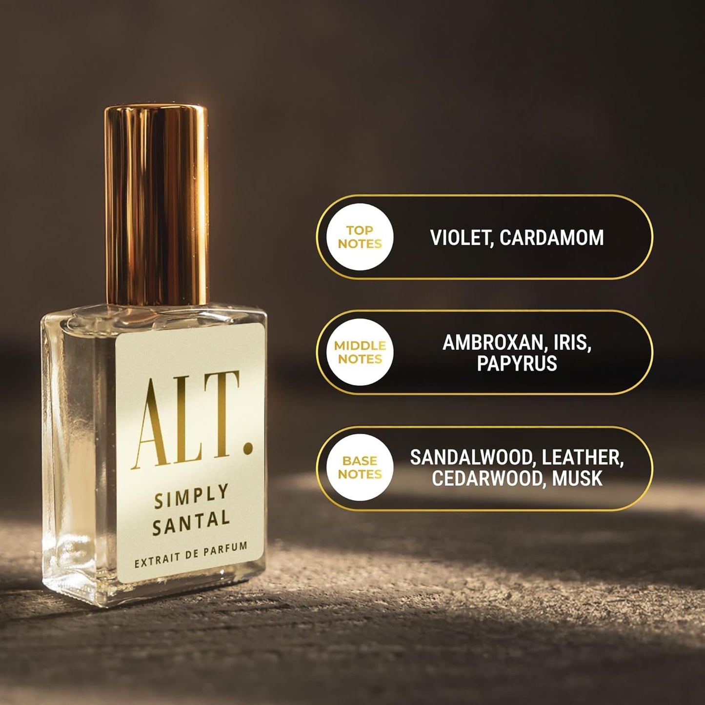 ALT. FRAGRANCES Simply Santal - Unisex Extrait de Parfum Inspired by Santal 33 | Long Lasting Sandalwood Leather Scent, 100ml
