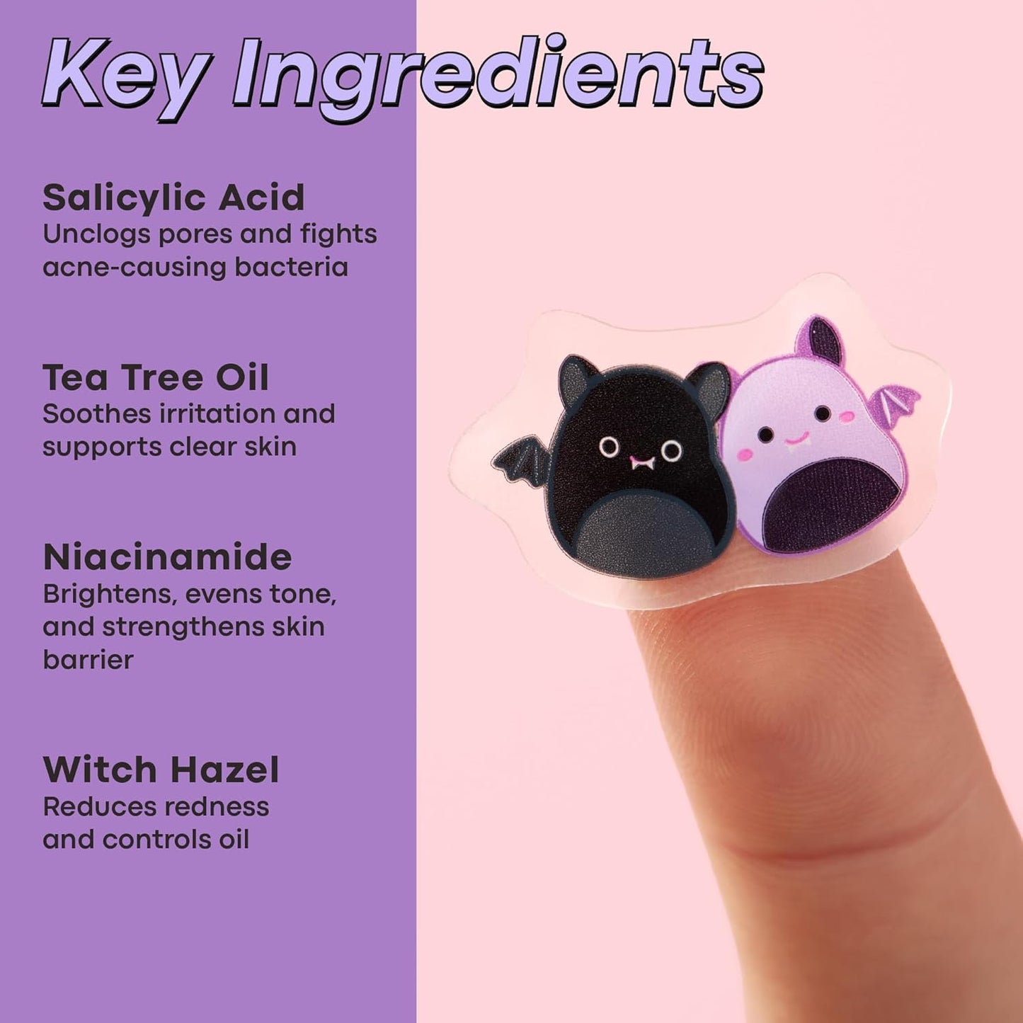 TONYMOLY Blemish Patches - Halloween Emily & Zumirez the Bat - Hydrocolloid Acne Treatment, 24 Count