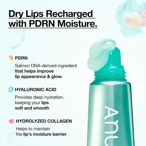 Anua PDRN Lip Serum - Long-Lasting Hydration for Dry Lips | Non-Sticky Moisturizing Care, 0.33 fl. oz