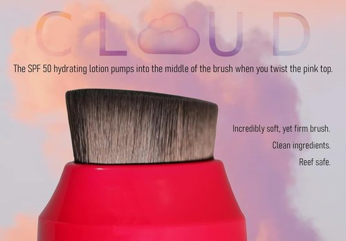 CLOUD Mineral Sunscreen Lotion - SPF 50 with No-Mess Applicator for Kids & Family | Reef Safe, Fragrance-Free, Moisturizing