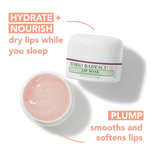 Mario Badescu Lip Mask - Overnight Treatment with Coconut Oil & Shea Butter for Soft Lips