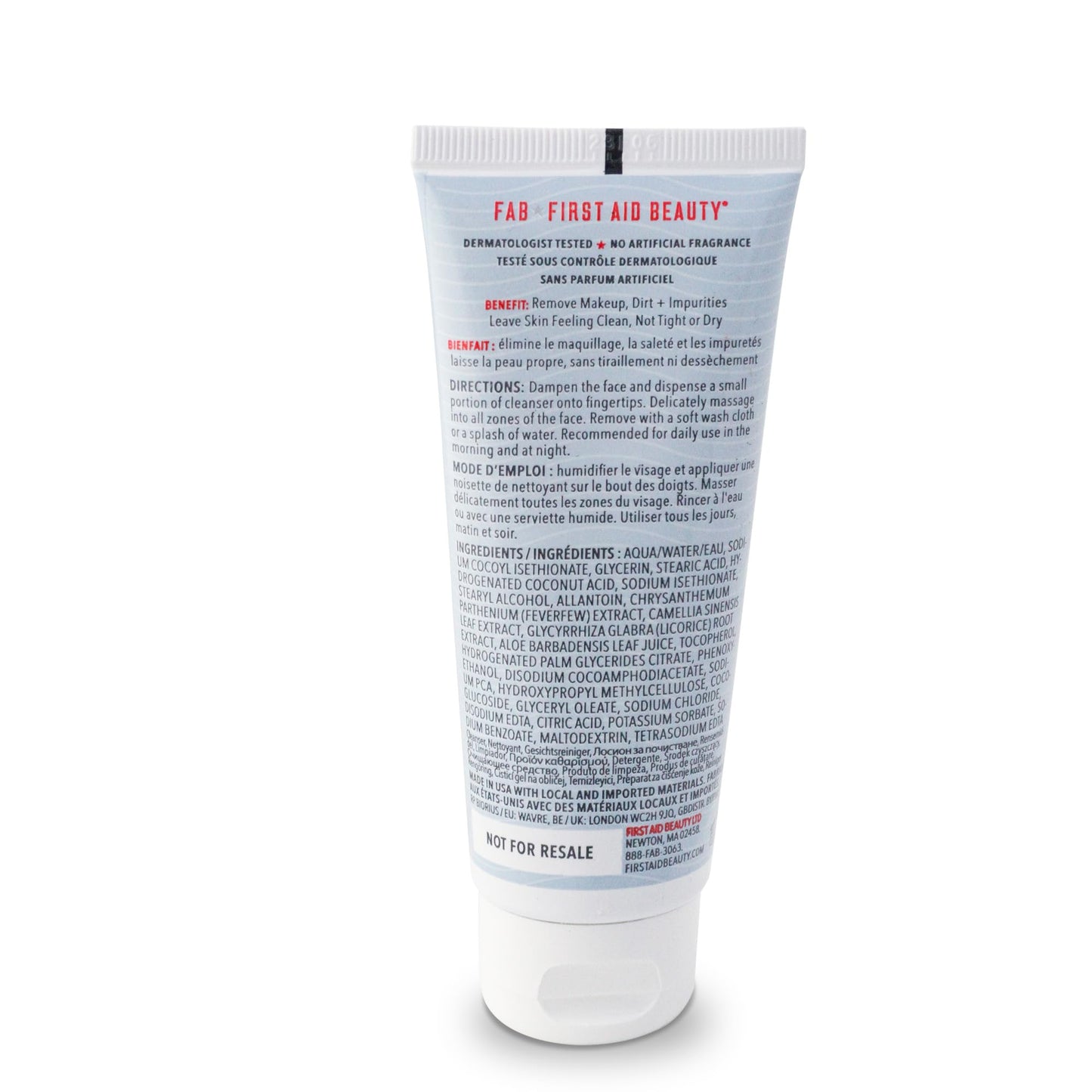 First Aid Beauty Pure Skin Face Cleanser, Sensitive Skin Cream Cleanser with Antioxidant Booster, 11 oz