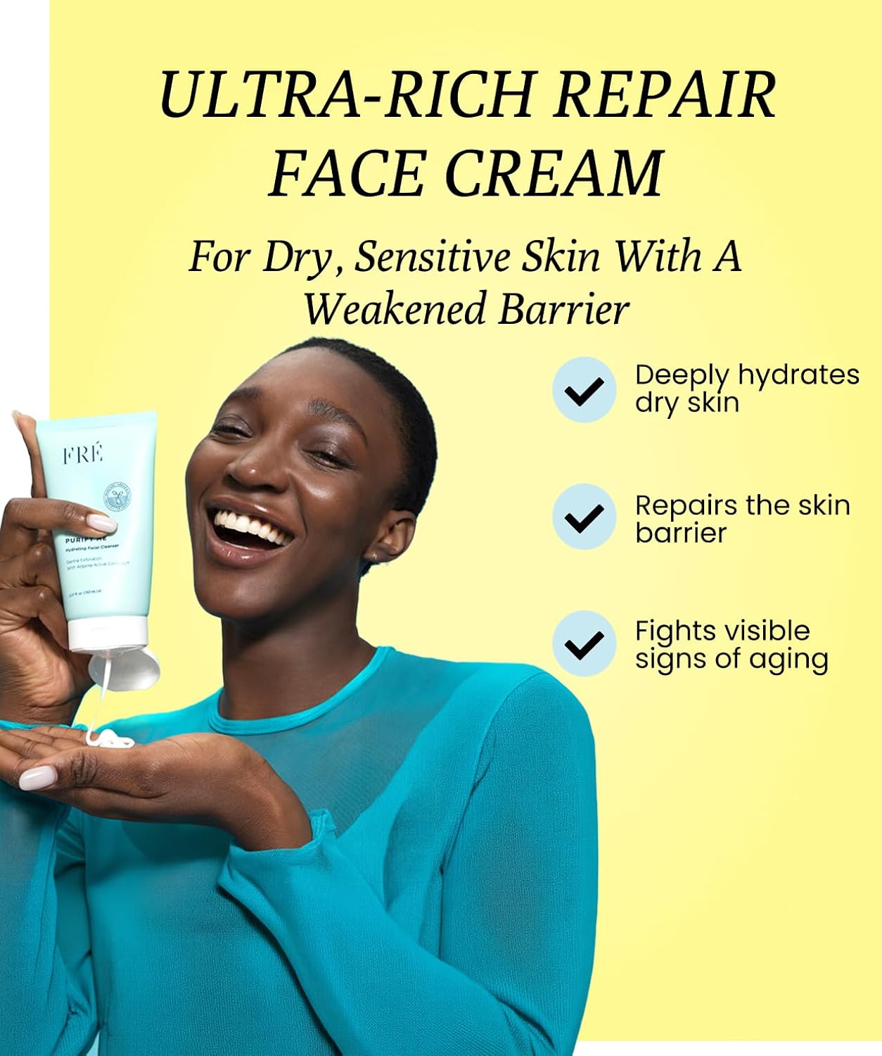 FRÉ Hydrating Facial Cleanser - Creamy Face Wash for Dry Skin & Moisturizing | 5.07 fl. oz.