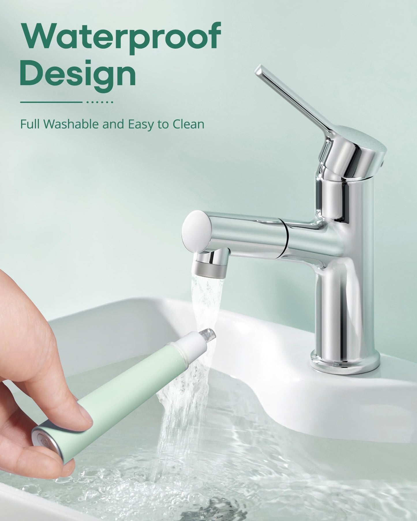 VG VOGCREST Nose Hair Trimmer for Women: Rechargeable 2 in 1 Ear Eyebrow Trimmer (Green)