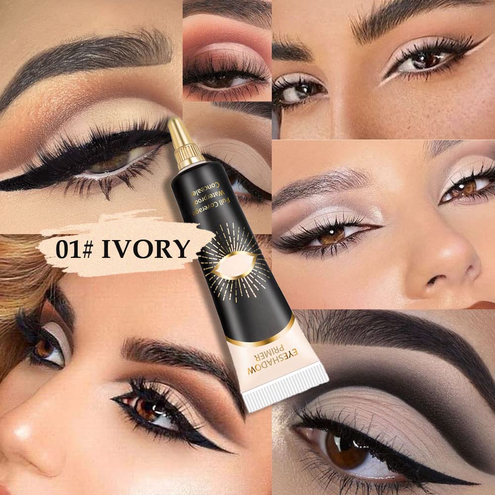 Skiennix Eyeshadow Base Cream - Ivory Concealer for Long-Lasting Eye Makeup | 12ML