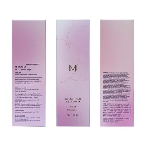 PRIMING WATER, Long-Lasting, Hydrating, lightness Coverage for m.i.s.s.h.a M 시그니처 Real Complete B.B Cream EX, 1.58fl.oz. (No.23, calm beige)