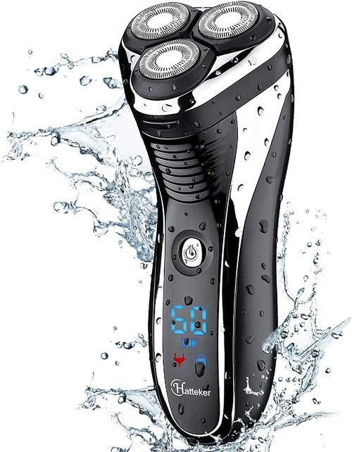 Hatteker Electric Shaver - Cordless Rotary Razor for Men | Waterproof Beard Trimmer
