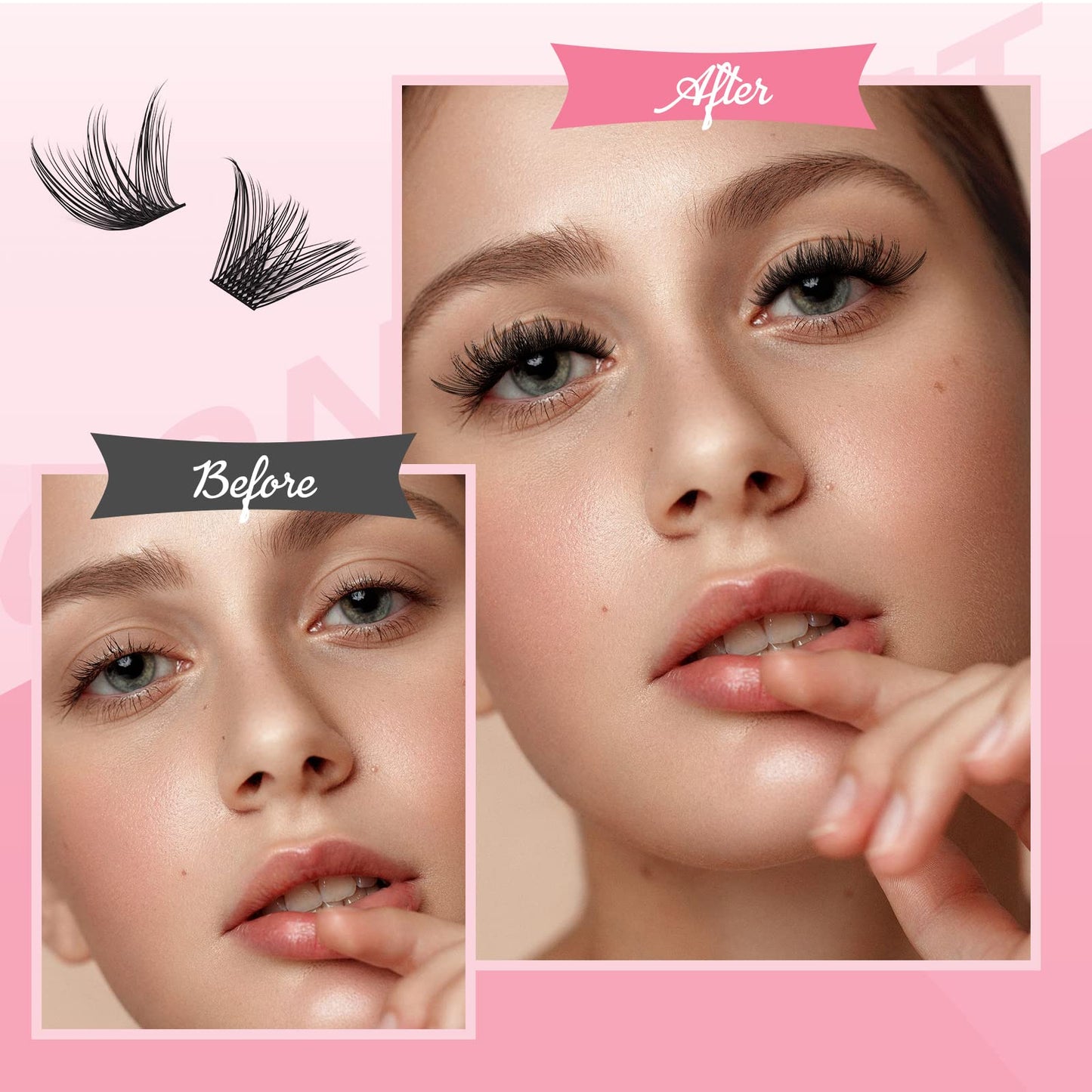 Lash Clusters 78pcs Individual Cluster Lashes Crislashes 12-18mm D Curl Mixed Eyelash Clusters Fluffy Cluster Eyelashes Wispy Volume DIY Eyelash Extension Clusters at home(H-D Curl-Mix12-18mm)