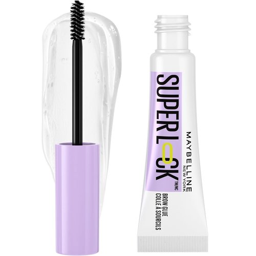 Maybelline Super Lock Brow Glue - Lightweight Eyebrow Gel for 24HR Hold, Clear, 1 Count