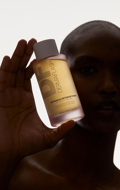 DERMAFLASH Botanical KetoAcid Toner - Hydrating Daily Facial Exfoliator, Non-Irritating, 100ml