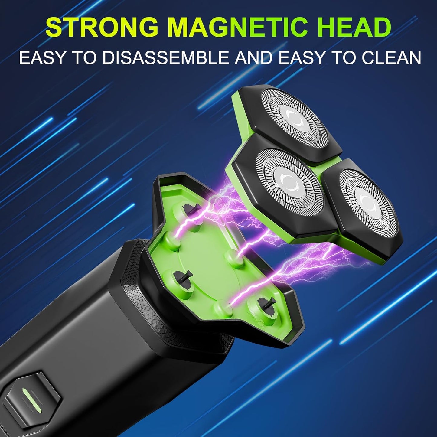 Skiennix Electric Razor for Men - 3D Floating Head with Magnetic Detachable Feature | Perfect for Travel & Business