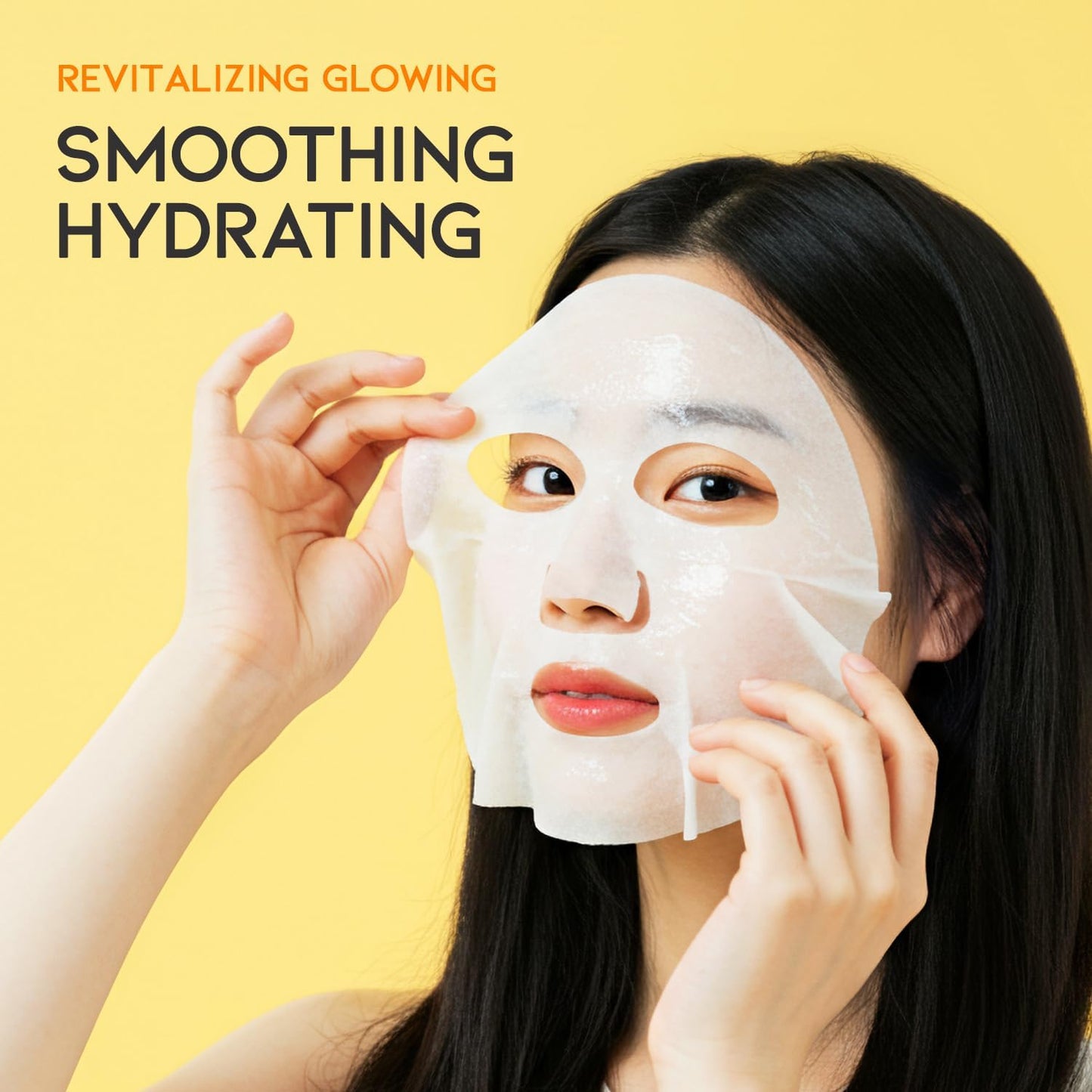 Skiennix Vitamin C Revitalizing Hydrating Sheet Mask | 10-Pack Korean Skincare for Radiant, Even Skin Tone