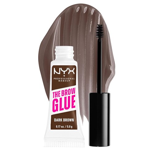 NYX PROFESSIONAL MAKEUP Brow Glue - Extreme Hold Tinted Eyebrow Gel in Dark Brown