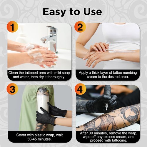 Skiennix 6 Hours Maximum Strength Tattoo Numbing Cream(56ml) - Best Painless Tattoo Numbing Cream for Waxing, Piercing, Microneedling, Permanent Makeup, Numbing Cream for Tattoos Extra Strength