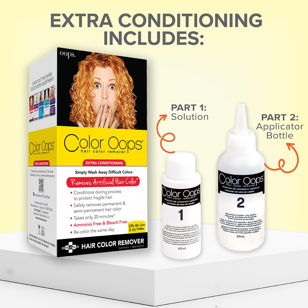 Color Oops - Extra Conditioning Hair Color Remover | Safely Removes Permanent & Semi-Permanent Dye in 20 Minutes
