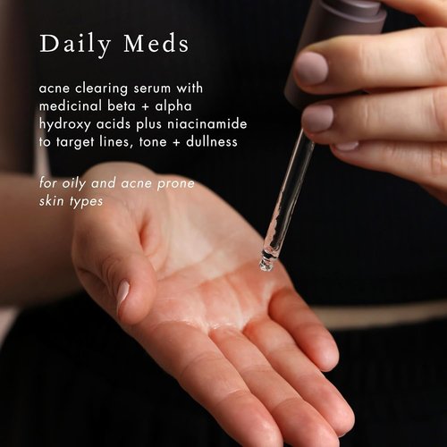 Bioelements Daily Meds Acne Clearing Serum - 1 Fl Oz | Targets Lines, Tone & Dullness with Beta & Alpha Hydroxy Acids
