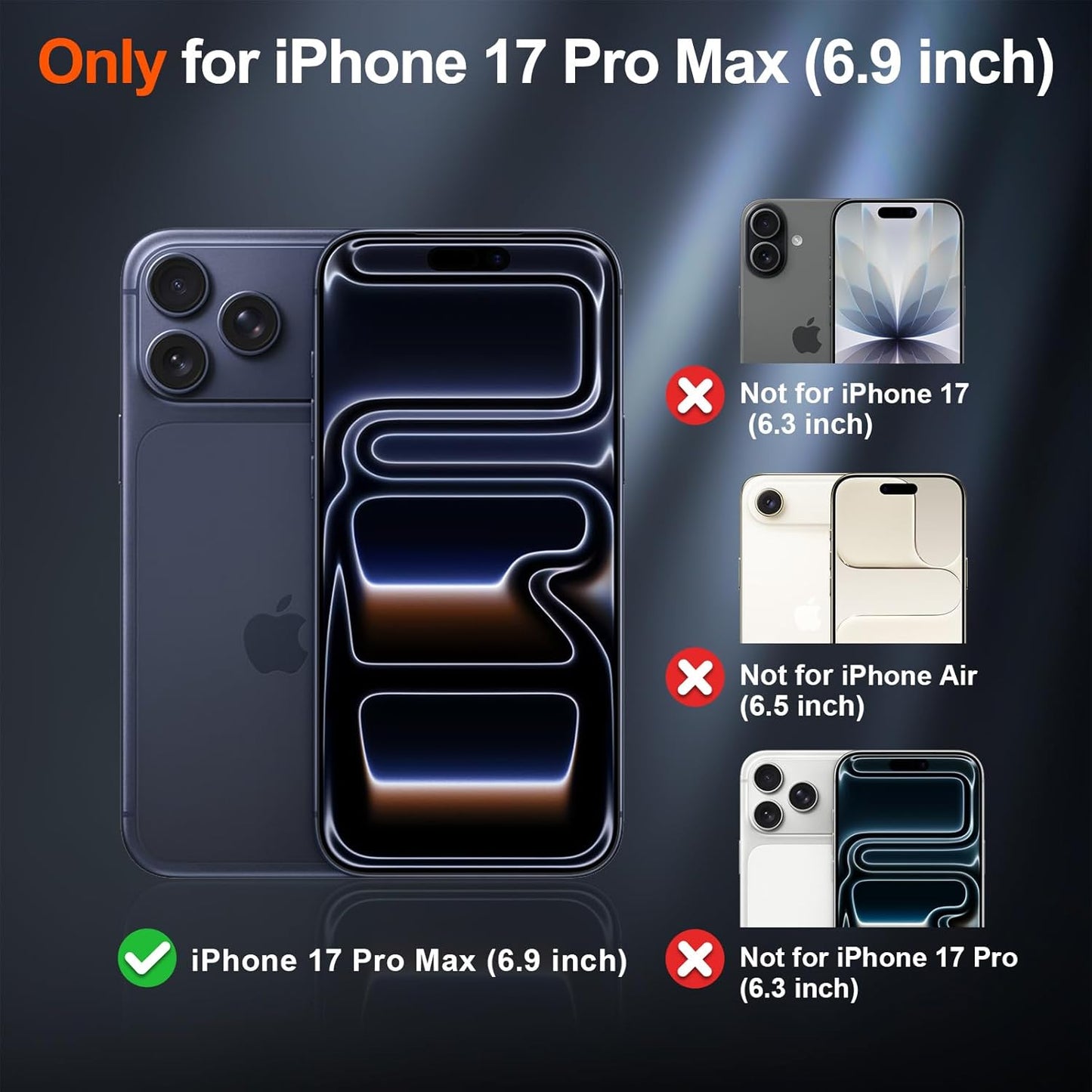 SUPFINE iPhone 17 Pro Max Case - Military Grade Drop Protection | Translucent Matte, Shockproof, Anti-Fingerprint, Black