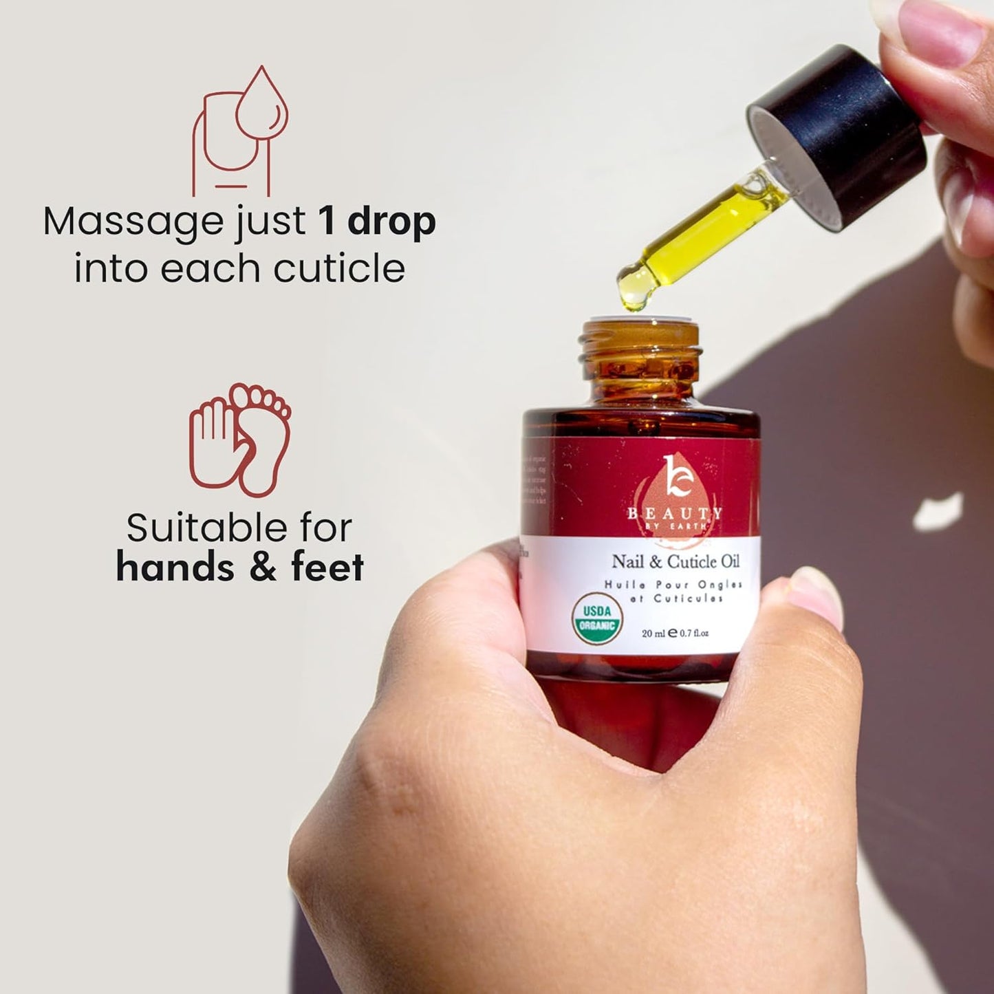 Skiennix Organic Nail & Cuticle Oil - Strengthens & Repairs Damaged Nails | Jojoba & Vitamin E, USA Made