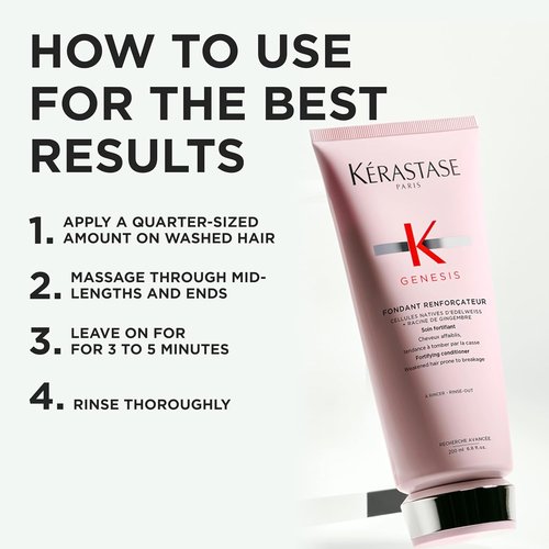 Kerastase Genesis Strengthening Conditioner - Detangles & Hydrates Weak or Damaged Hair, Normal to Dry