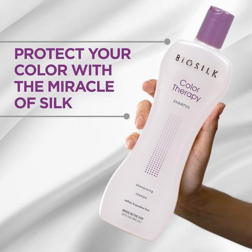 BioSilk Color Therapy Shampoo - Gentle Cleansing for Color Protection | Sulfate & Paraben-Free, 12 Oz