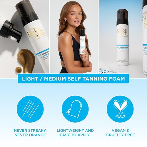 Bondi Sands Self Tanning Foam - Lightweight Sunless Formula + Reusable Application Mitt for Flawless Tan