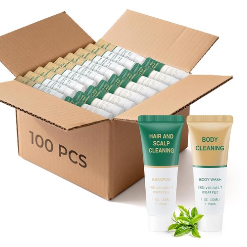 Regine Switzerland Travel Size Shampoo & Body Wash - Mini Shower Gel Amenities | 1 Fl Oz (Pack of 100)