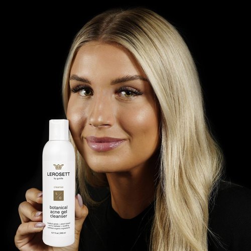 LEROSETT Foaming Gel Acne Cleanser - Vegan Formula with 2% Salicylic Acid & 50% Calming Aloe | 6.7oz