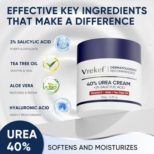 Regine Switzerland Urea Cream 40% - Maximum Strength Foot & Hand Cream for Dry, Cracked Skin
