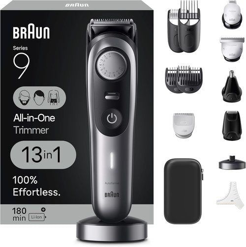 Braun Series 9 Grooming Kit - 13-in-1 Beard Trimmer, Body Groomer & Hair Clipper for Men | Model 9440