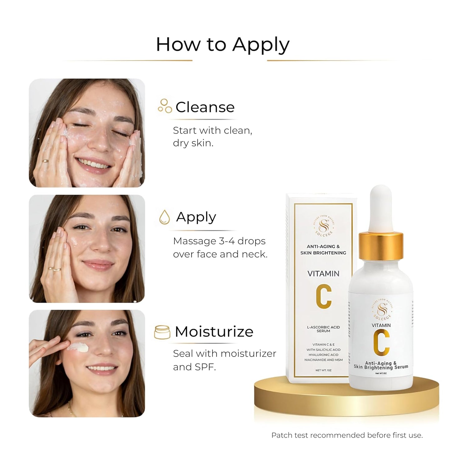 Skiennix Vitamin C Serum - Brightening Dark Spot Corrector with Niacinamide & Retinol, 1 oz.