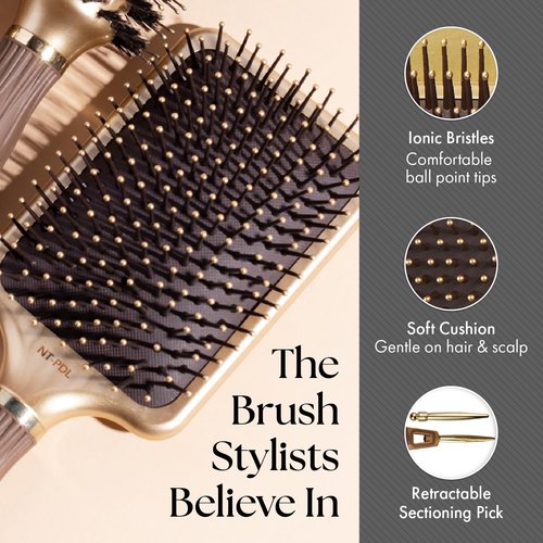 Olivia Garden Ceramic + Ion Nano Thermic Hair Brush - Ultimate Heat Protection & Styling