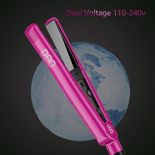 Dan Technology 2-in-1 Ceramic Flat Iron - Professional Straightener with Adjustable Temperature for Black Hair