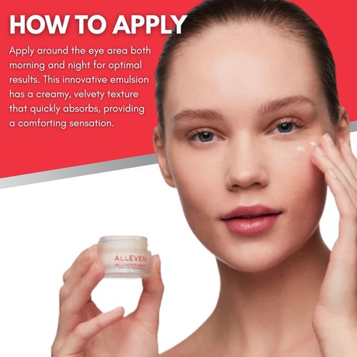 Alleven Brilliant Eye Cream - Firming & Hydrating Eye Brightener for Dark Circles & Puffiness - Revitalizing Botanical Formula