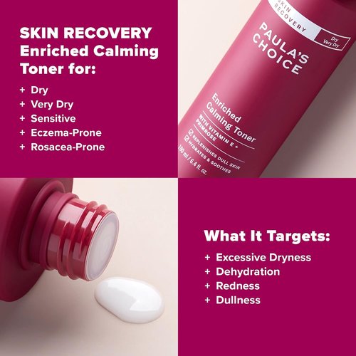 Paula's Choice Skin Recovery Toner - Hydrating Face Toner with Hyaluronic Acid & Vitamin E | 6.4oz, Fragrance-Free